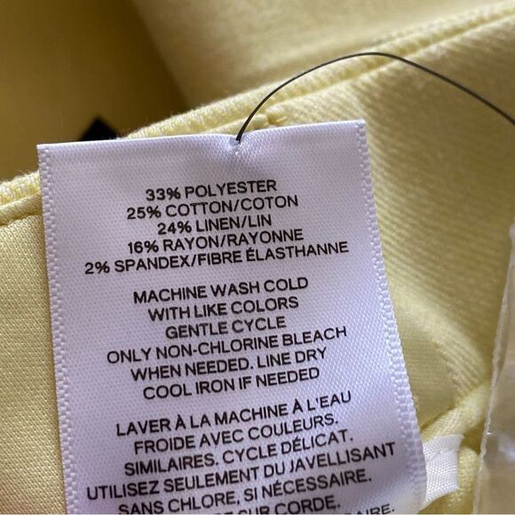 Express Pants Super High Rise Yellow Large Stretch NEW Vibrant - Picture 10 of 11